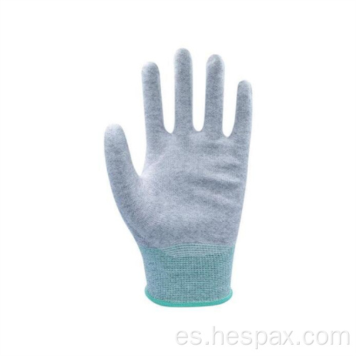 Guantes de recubrimiento PU gratis de Hespax DMF Electrónico mayorista